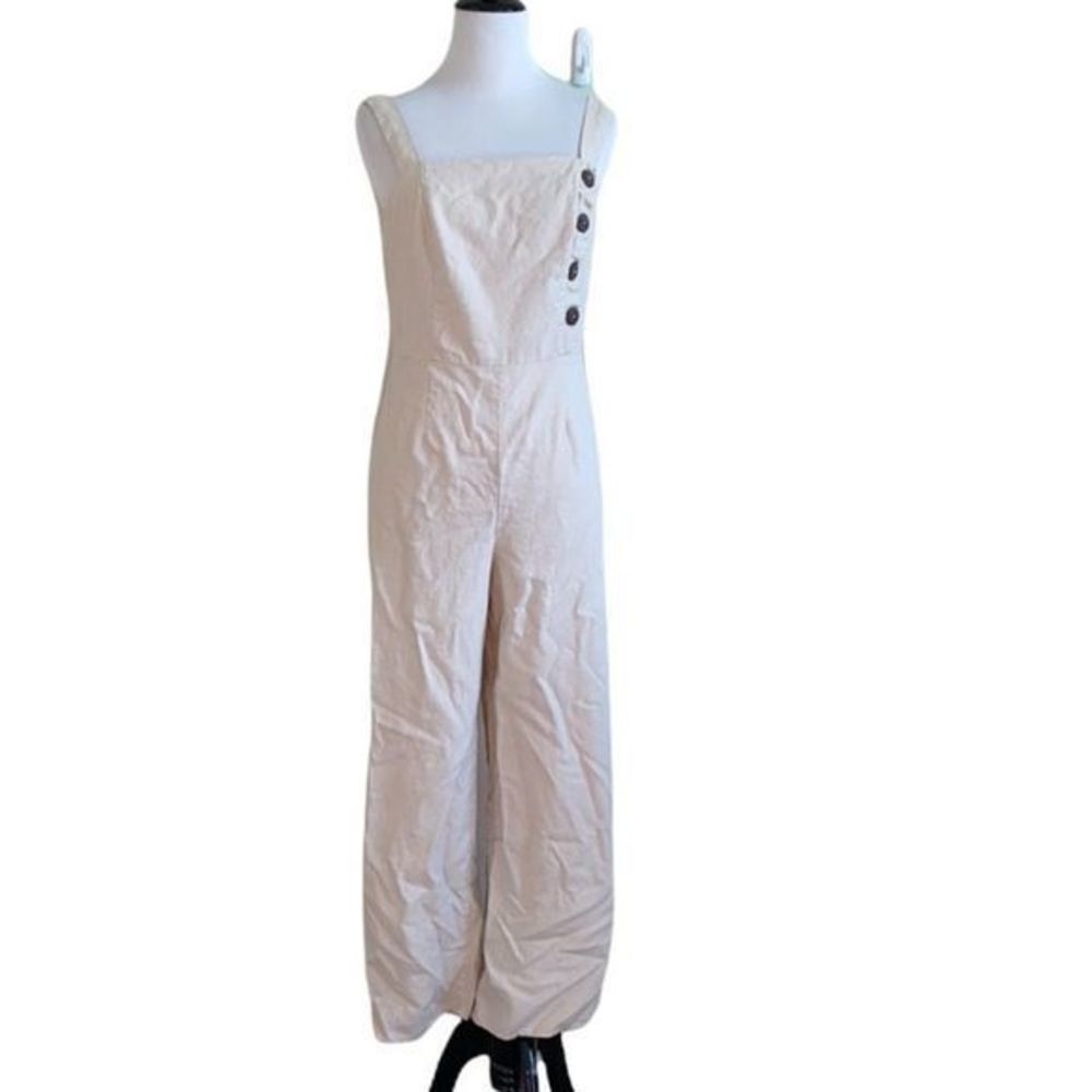 Fishbowl linen button‎ front jumpsuit size 9